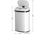 Automatische Prullenbak - Sensorprullenbak - 50 Liter - Wit, Verzenden, Nieuw