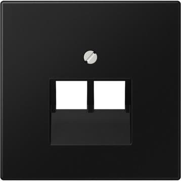 Jung LS990 afdekplaat 2xRJ45/RJ11 grafietzwart mat, Nieuw, Stopcontact