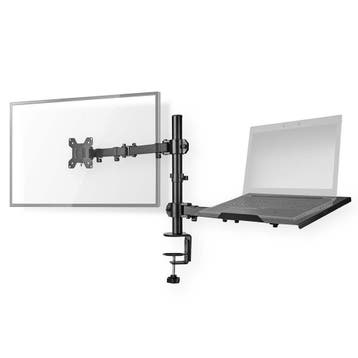 Monitorbeugel voor scherm en laptopbeugel | Bureau montage, Computers en Software, Laptopstandaarden, Verzenden, Nieuw, Nedis