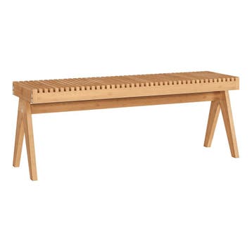 Halbank Lasdarvoo bamboe 120x35x45 cm naturel [en.casa], Huis en Inrichting, Verzenden, Nieuw