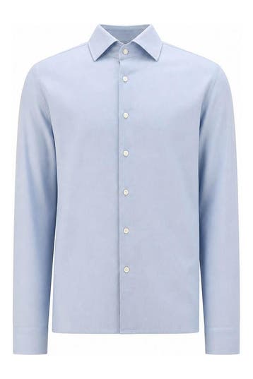 Profuomo Overhemd in maat 44 Blauw, Verzenden, Gedragen, Blauw, Profuomo