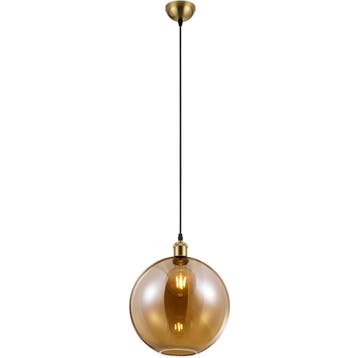 LED Hanglamp - Trion Dini - E27 Fitting - Rond - Mat Goud -, Huis en Inrichting, Ophalen of Verzenden, Nieuw, Metaal, Overige fittingen