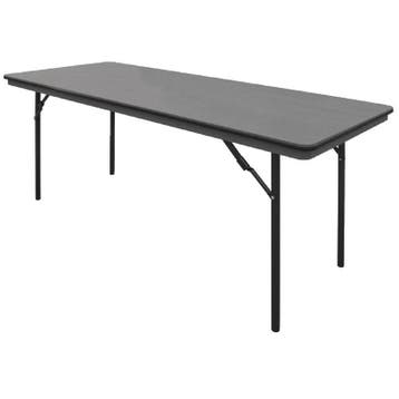 Inklapbare Buffettafel | Kunststof/RVS | Grijs Blad | Zwart, Verzenden, Nieuw in verpakking