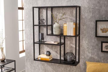 industrieele wandplank SLIM LINE 91cm zwarte essen vijf, Ophalen of Verzenden, Nieuw