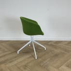 Hay design stoel met draaibare onderstel, groen - wit, Huis en Inrichting, Stoelen, Ophalen of Verzenden, Gebruikt, Stof, Eén