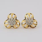 Oorstekers - 14 karaat Geel goud - 0.31ct. tw. Diamant, Sieraden, Tassen en Uiterlijk, Antieke sieraden