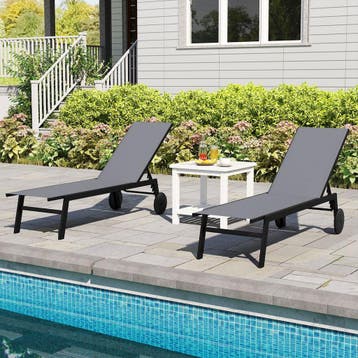 2dekans | Coast tuinligstoelenset - verstelbare rugleuning -, Ophalen of Verzenden, Zo goed als nieuw