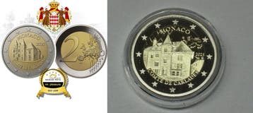 2 Euro 2025 Monaco Pp Ehemalige Lehen Carlades koper-nikkel, Verzenden