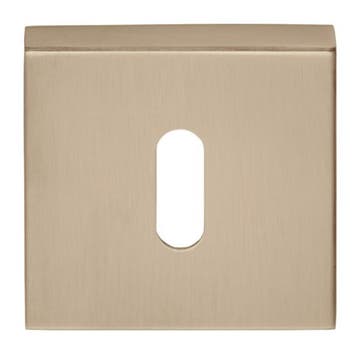 Sleutelplaatje vierkant 53x53x10 PVD licht brons, Verzenden, Nieuw