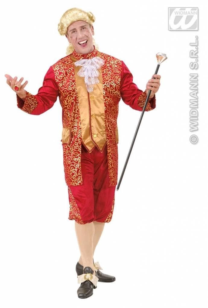 Markies kostuum fluweel rood, Kleding | Heren, Carnavalskleding en Feestkleding, Nieuw, Ophalen of Verzenden