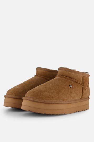 Warmbat Durack Suede Boot Plateau Dames Laarzen - Cognac Maa, Kleding | Dames, Schoenen, Verzenden, Nieuw