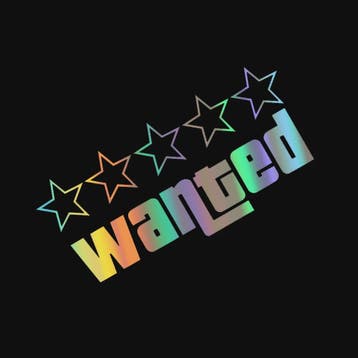 Wanted Vinyl Sticker Set - GTA Stijl Decals voor Auto, Motor, Verzenden, Nieuw