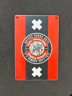 Vintage emaille Ajax Amsterdam bord – “Niemand is groter dan