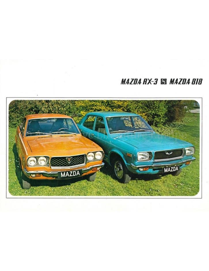 1973 MAZDA RX-3 | 818 BROCHURE NEDERLANDS, Boeken, Auto's | Folders en Tijdschriften, Mazda