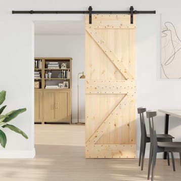vidaXL Schuifdeur NARVIK 70 x 210 cm (213,5 cm) Naturel en, Verzenden, Nieuw