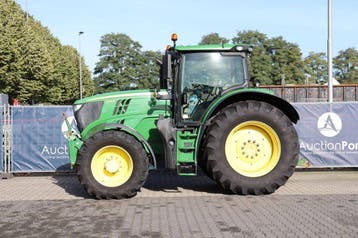 Veiling: Tractor John Deere 6195R Diesel 236pk 2016, Zakelijke goederen, Gebruikt, Meer dan 160 Pk, 5000 tot 7500, Ophalen