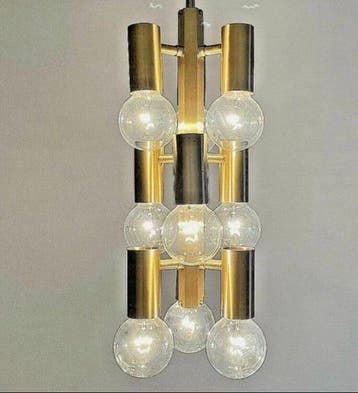 Plafondlamp - Verguld messing