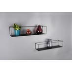 Wandrek - Wandplanken - Livion Asil - 2-delig - Zwart -, Ophalen of Verzenden, Nieuw