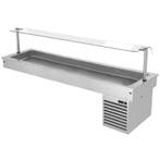 GGM Gastro | Drop-in koelbak - 2100mm - +2 tot +8°C - 6x GN, Verzenden, Nieuw in verpakking, Koelen en Vriezen