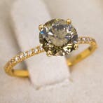 Ring - 18 karaat Geel goud - 2.05ct. tw. Diamant (Natuurlijk, Sieraden, Tassen en Uiterlijk, Ringen, Nieuw