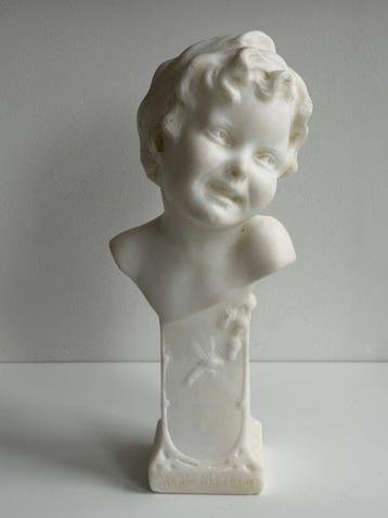 Buste, Marble Child Buste Sculpture - 30 cm - Carrara marmer