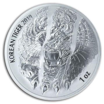 Zuid-Korea. 2019 1 oz South Korea Silver Tiger Coin