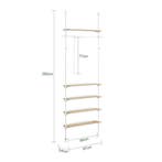 2dekans | SoBuy KLS15-WN Telescopisch Kledingrek -, Ophalen of Verzenden, Zo goed als nieuw