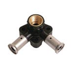 Henco muurplaat Ø20x1/2 pers x binnendraad - dubbel laags, Verzenden, Nieuw