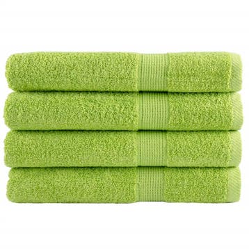 vidaXL Handdoeken SOLUND 4 st 600 g/m² 100x200 cm appelgroen, Verzenden, Nieuw, Groen
