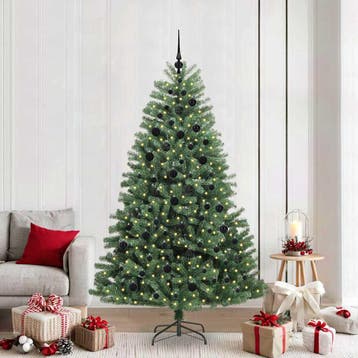 vidaXL Kunstmatige Inklapbare Kerstboom Groen 210 cm PVC en, Verzenden, Nieuw