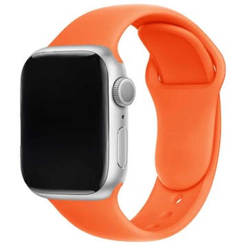 Apple Watch bandje Teyra - siliconen - oranje - oranje / 44, Verzenden, Nieuw