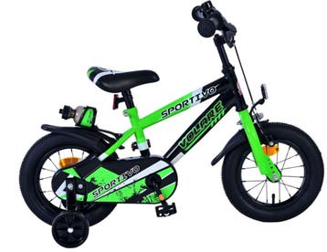 Volare Sportivo Kinderfiets - Jongens - 12 inch - Groen Zwar, Fietsen en Brommers, Fietsen | Kinderfietsjes, Overige merken, Zijwieltjes