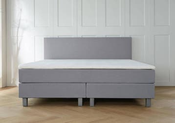 ACTIE! Boxspring Florence 180 200 Grijs, Verzenden, 180 cm, 200 cm, Nieuw