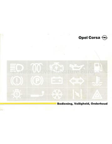 1993 OPEL CORSA B INSTRUCTIEBOEKJE NEDERLANDS