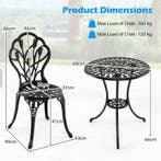 LIVSK Aluminium Tuinset - Weerbestendige Buitentafel - Stoel, Tuin en Terras, Verzenden, Nieuw