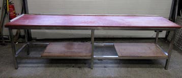 RVS Snijtafel, Werktafel, B300 x D72 x H90cm, Gebruikt