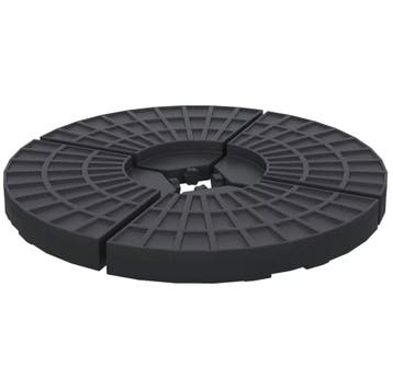 Nieuwe 4-Delige Parasolvoet voor Kruisvoet, Tot 70 kg, Zwart, Verzenden, Nieuw, Parasolvoet