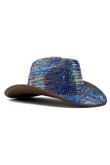 KIMU® Cowboyhoed Oliekleurige Strass Steentjes Cowgirl Weste, Ophalen of Verzenden, Nieuw, Carnaval