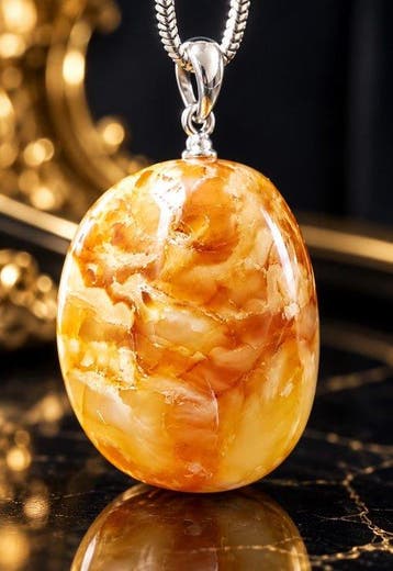 Amber Vintage Zeer zeldzame kleur Baltisch amber hanger- 6 g