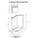 Betonnen L-hoekelement 50x50x120 roestbruin, Ophalen of Verzenden, Nieuw, Beton