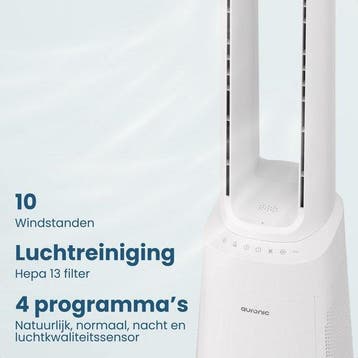 2dekans | Auronic Torenventilator - Bladeless Model 2 in 1 -, Ophalen of Verzenden, Gebruikt
