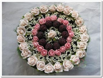Taart Foambloemen Roos Cake Pink Roze 15 cm, Ophalen of Verzenden, Nieuw