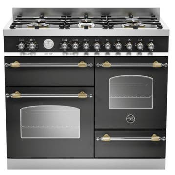 BERTAZZONI HER1006MFETNET Fornuis 100 cm4913.00, Ophalen of Verzenden, Nieuw, Vrijstaand, Energieklasse A of zuiniger