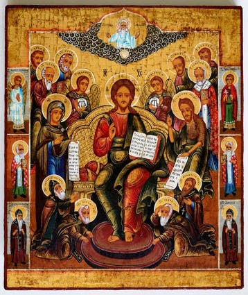 Icoon - Russisch-orthodoxe icoon Christ the Pantocrator,