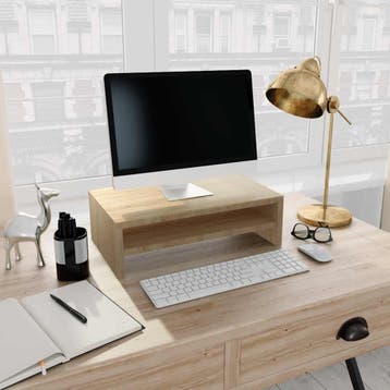 vidaXL Monitorstandaard 42x24x13 cm bewerkt hout sonoma, Huis en Inrichting, Kasten | Televisiemeubels, Minder dan 50 cm, Verzenden