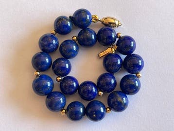 18 karaat (750) goud - lapis lazuli - Armband