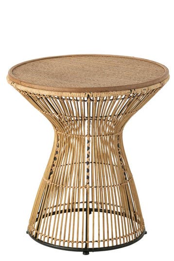 Bijzettafel rond rotan 63x61x63cm, Huis en Inrichting, Verzenden, Nieuw