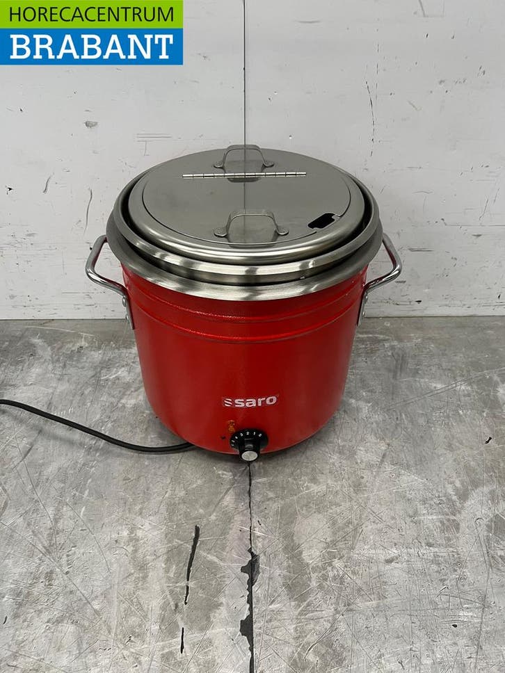 Saro Retro Soepketel Rood 11 liter 230V Horeca, Zakelijke goederen, Horeca | Keukenapparatuur, Nieuw zonder verpakking, Ophalen of Verzenden