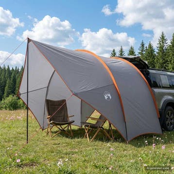vidaXL Tailgate Luifel Waterdicht 405 x 280 x 220 cm Grijs, Verzenden, Nieuw, Tot en met 2