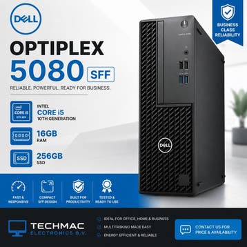 Dell OptiPlex 5080 SFF-I5-10 GEN-16GB|256GB, Computers en Software, Zo goed als nieuw, 16 GB, HDD